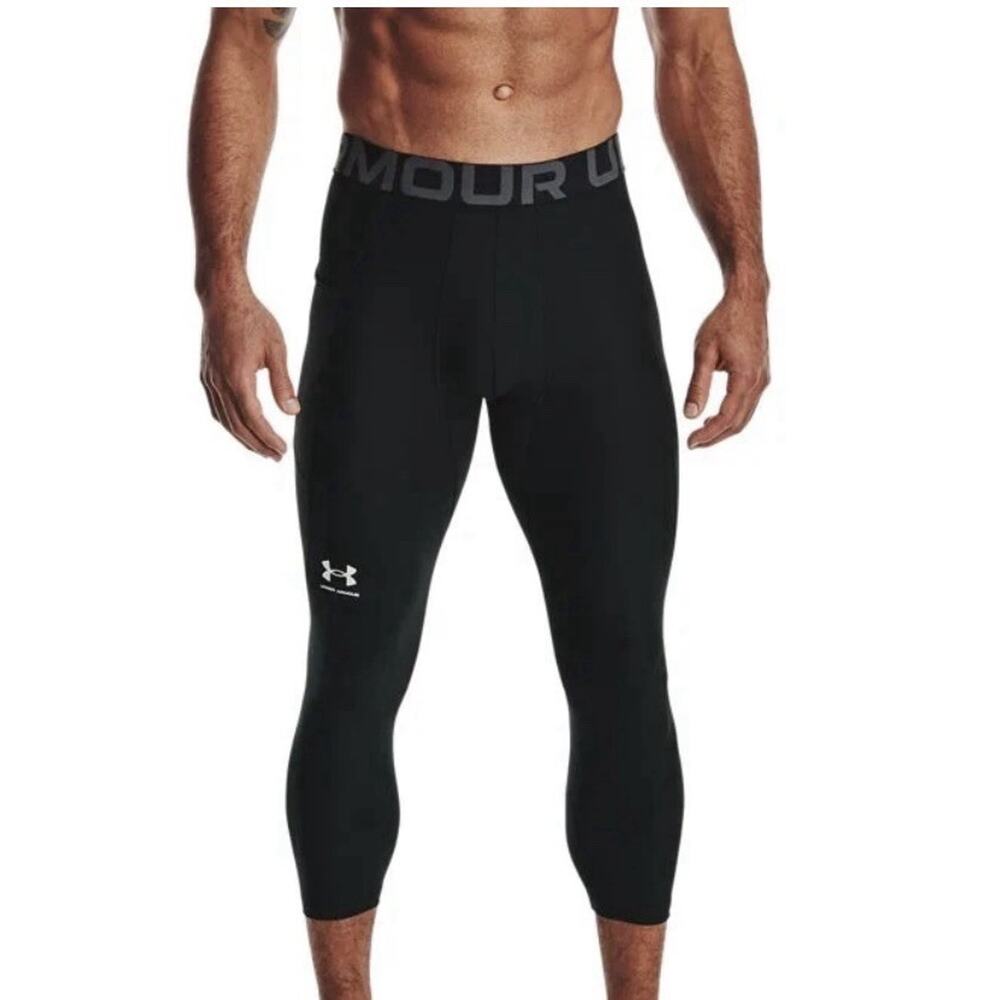 Under Armour Mens HeatGear Three Quarter Leggings - Sweat Wicking Size X Large